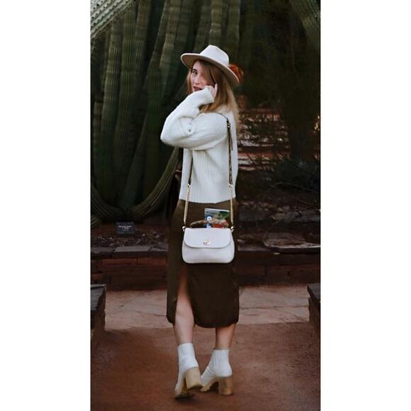 leRumi Green Brown Side Slit Shift Kinsey Back Tie Slip Dress size Medium - Picture 4 of 16